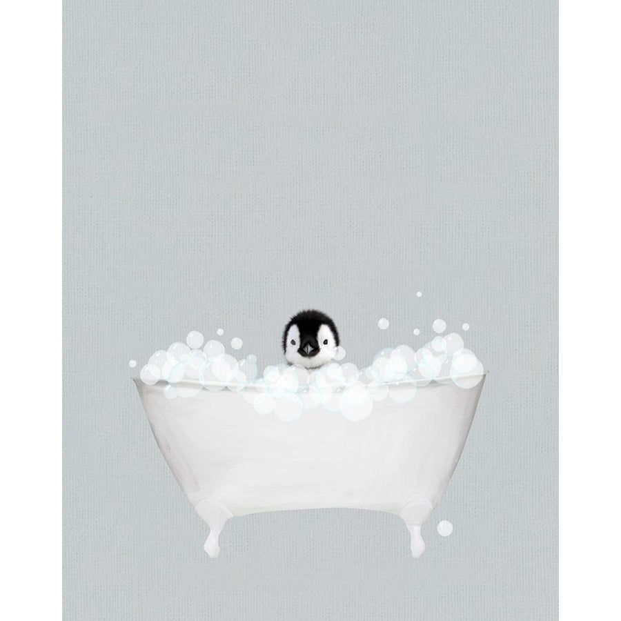 Penguin Blue Bath Poster Print by Leah Straatsma LSRC104F Image 1