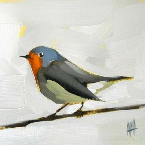 Robin on Wire Poster Print by Angela Moulton Image 1