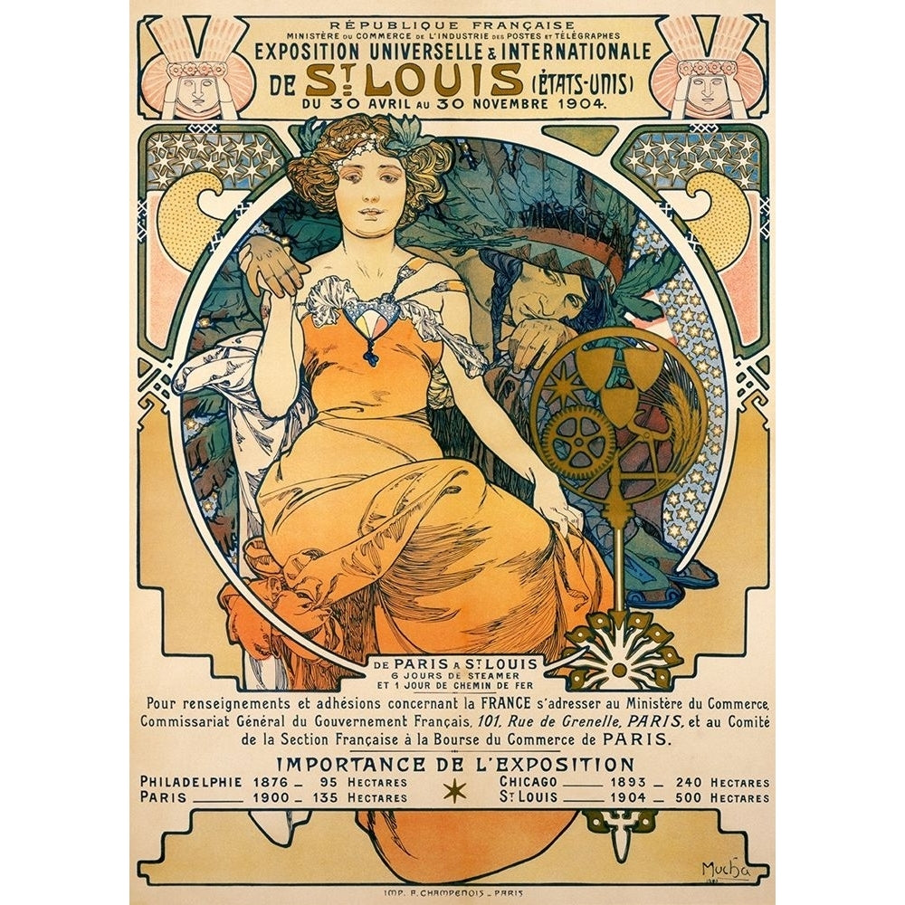 Mucha Alphonse Poster Print by 1904 St. Louis Worlds Fair Poster Image 1