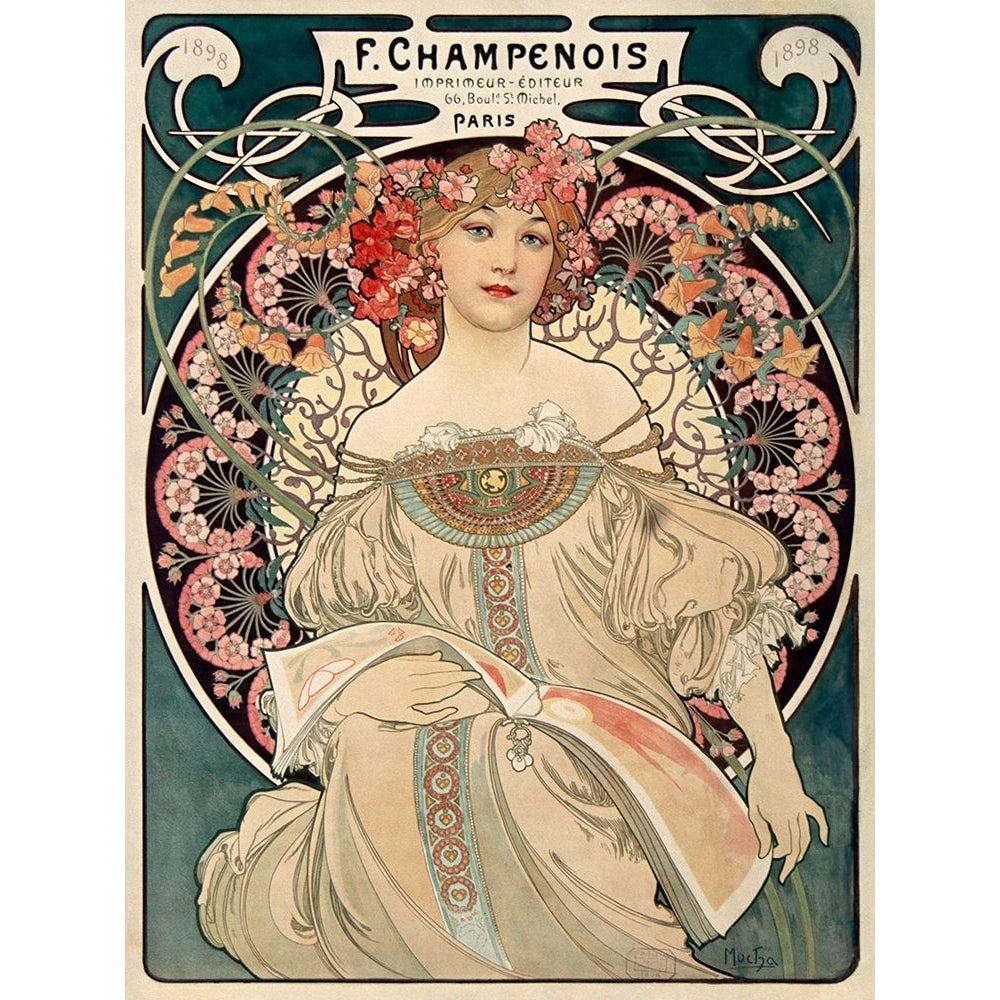 Mucha Alphonse Poster Print by F. Champenois imprimeur diteur Image 1