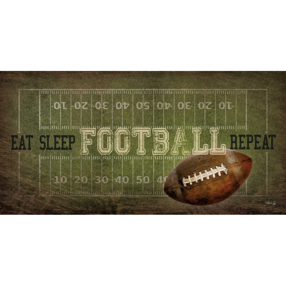 Eat Sleep Football Repeat Poster Print by Marla Rae Image 1