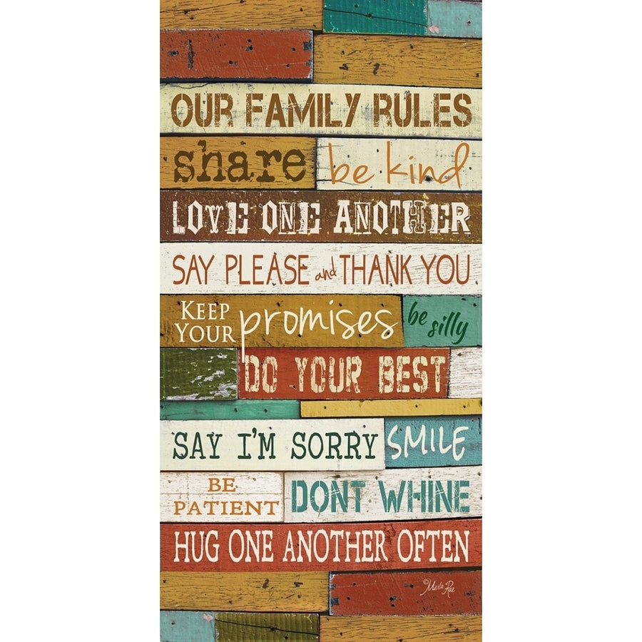 Our Family Rules Poster Print by Marla Rae Image 1