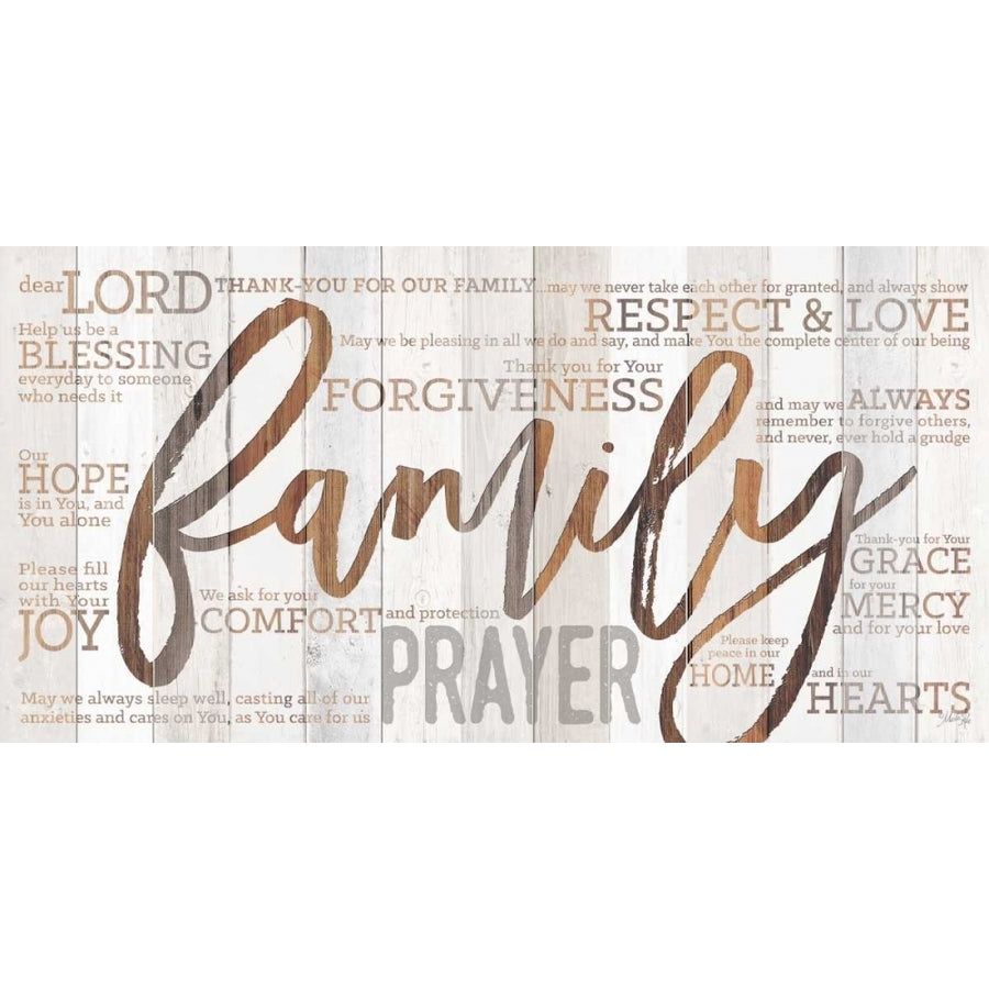 Family Prayer Poster Print by Marla Rae Image 1