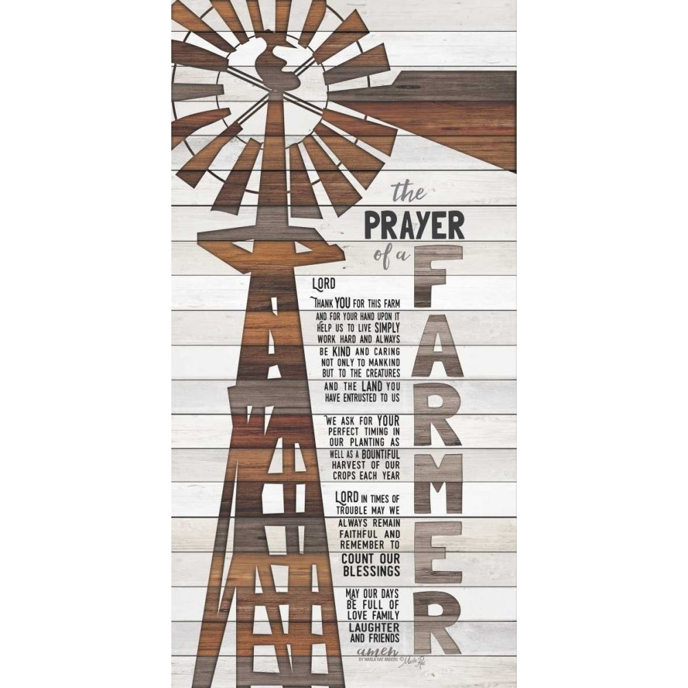 The Prayer of a Farmer Poster Print by Marla Rae Image 1