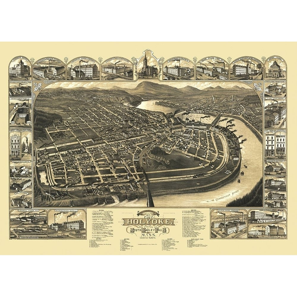 Holyoke South Hadley Falls Massachusetts Poster Print by Stoner Stoner MAHO0001 Image 1