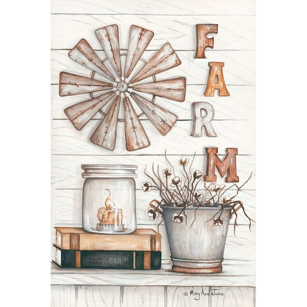 Farm Poster Print by Mary Ann June Image 1