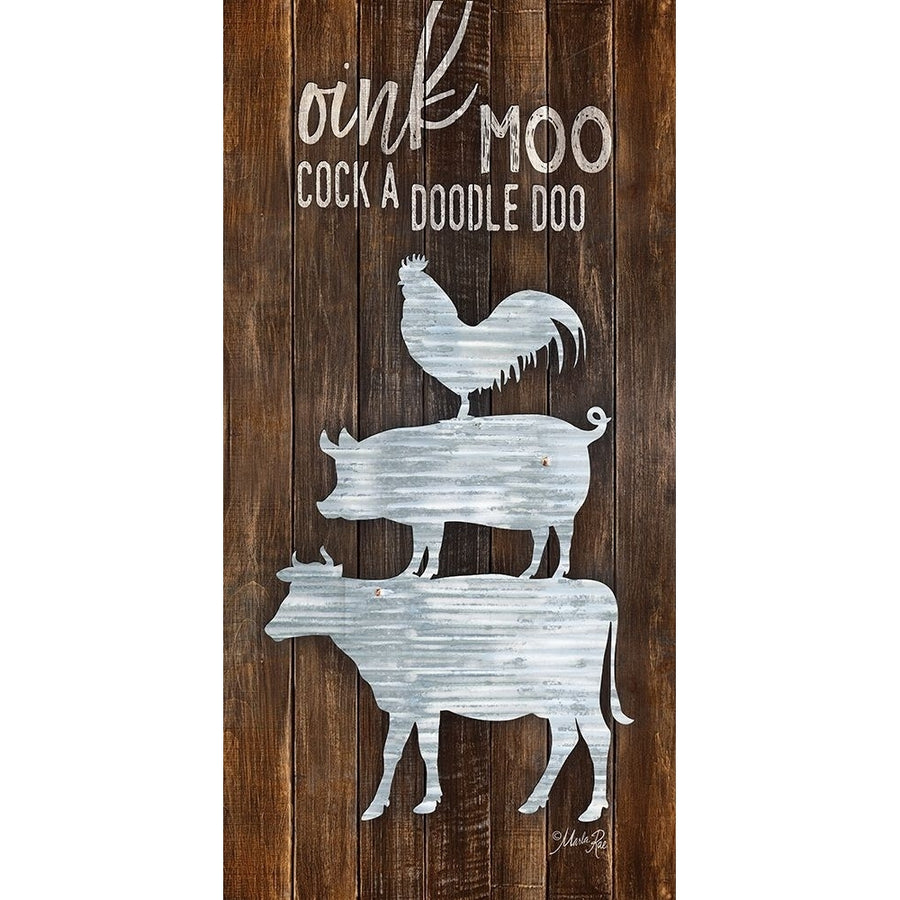 Metal Farm Animal Stack Poster Print by Marla Rae Image 1