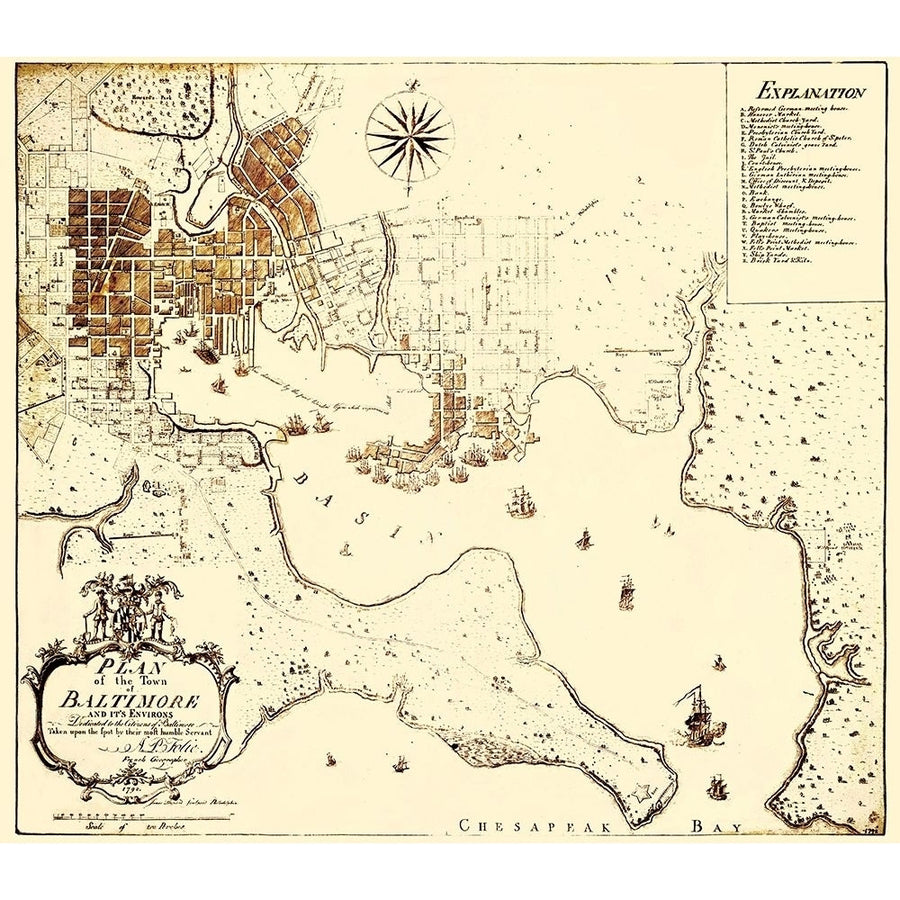 Baltimore Maryland - Folie 1792 Poster Print by Folie Folie MDBA0008 Image 1