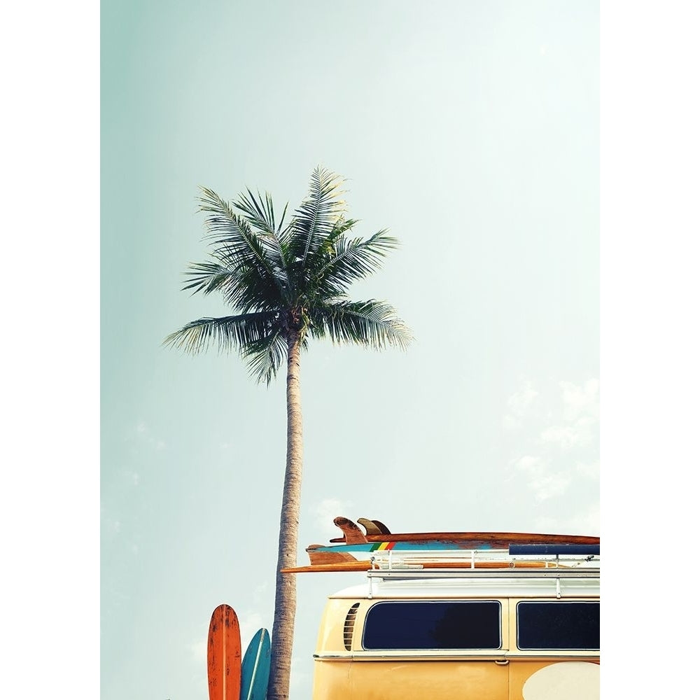 Surf Bus Yellow Poster Print by Design Fabrikken Design Fabrikken Image 1