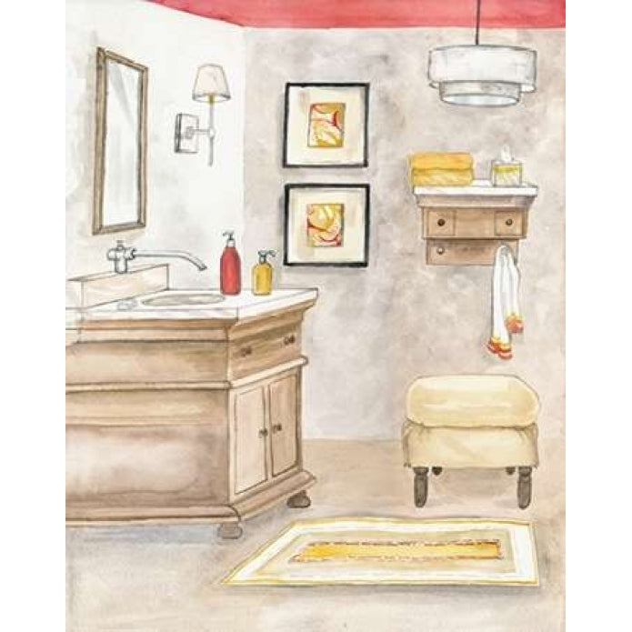 Watercolor Bath I Poster Print by Margaret Ferry Image 2