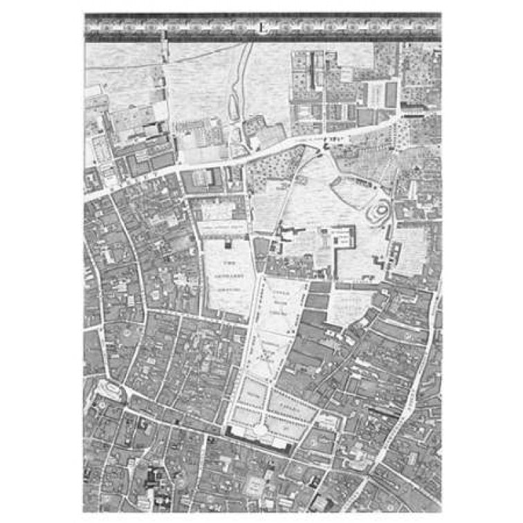 Roque Sectional map of London 1748 Poster Print by John Roque Image 1