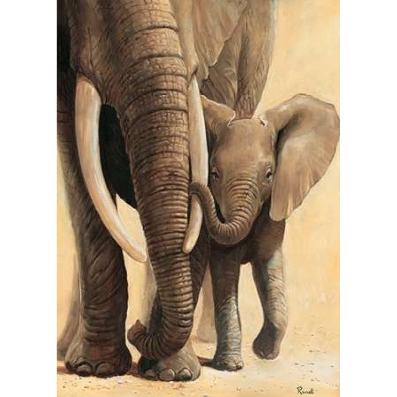 Elephant love I Poster Print by Renee Image 1