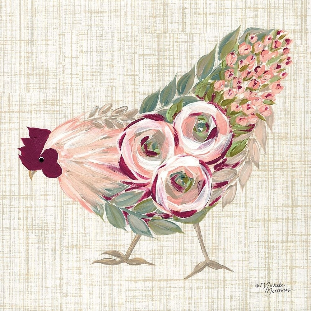 Botanical Rooster II Poster Print by Michele Norman Image 1