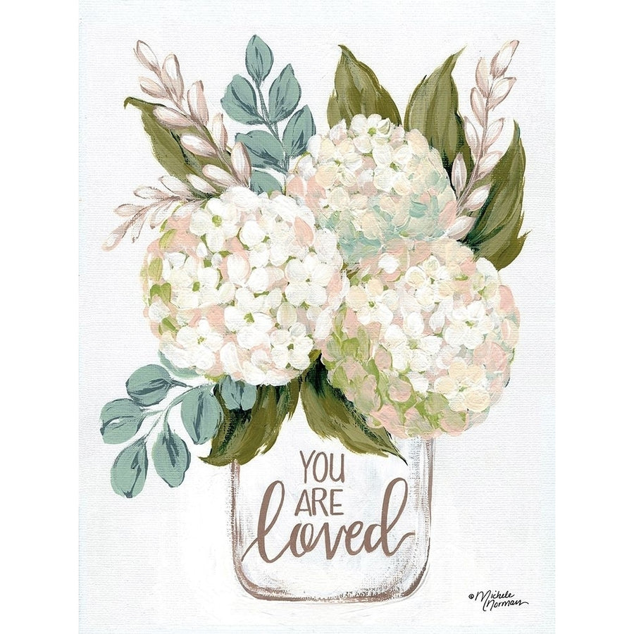 You Are Loved Flowers Poster Print by Michele Norman Image 1