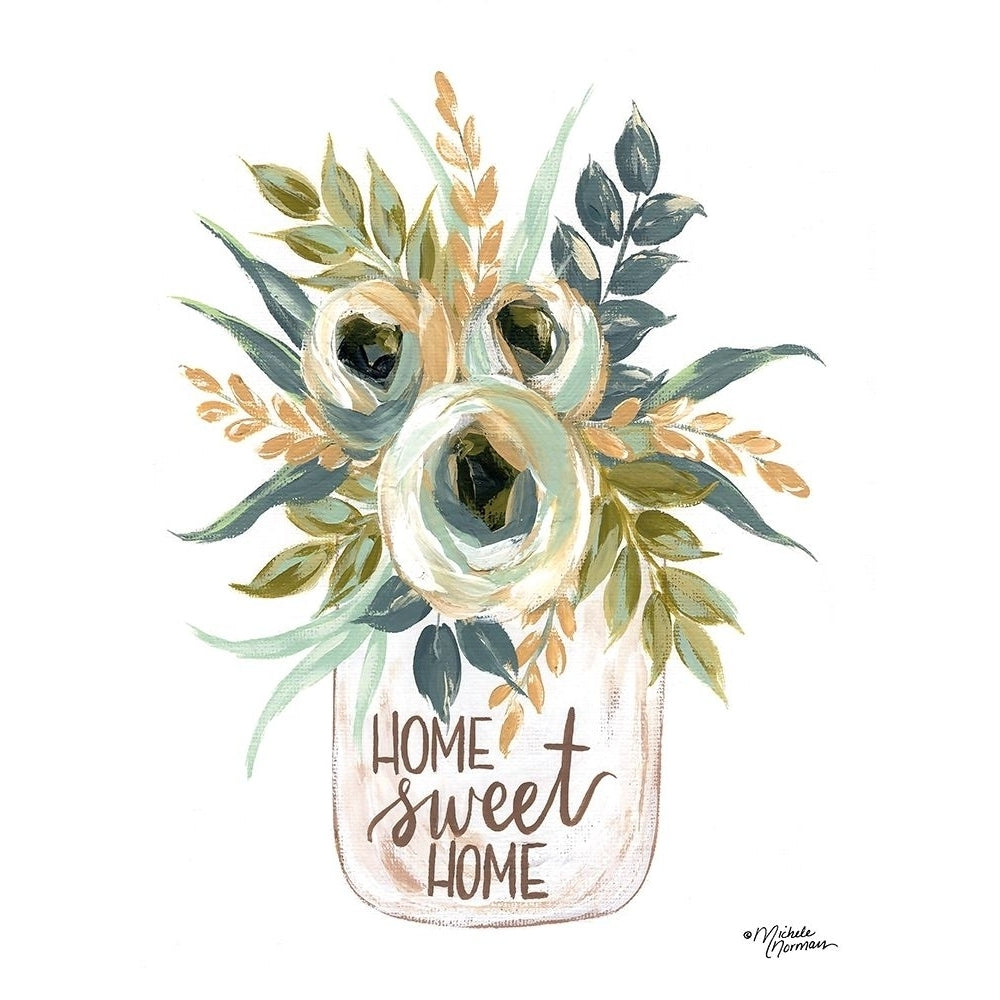 Home Sweet Home Flowers Poster Print by Michele Norman Image 1