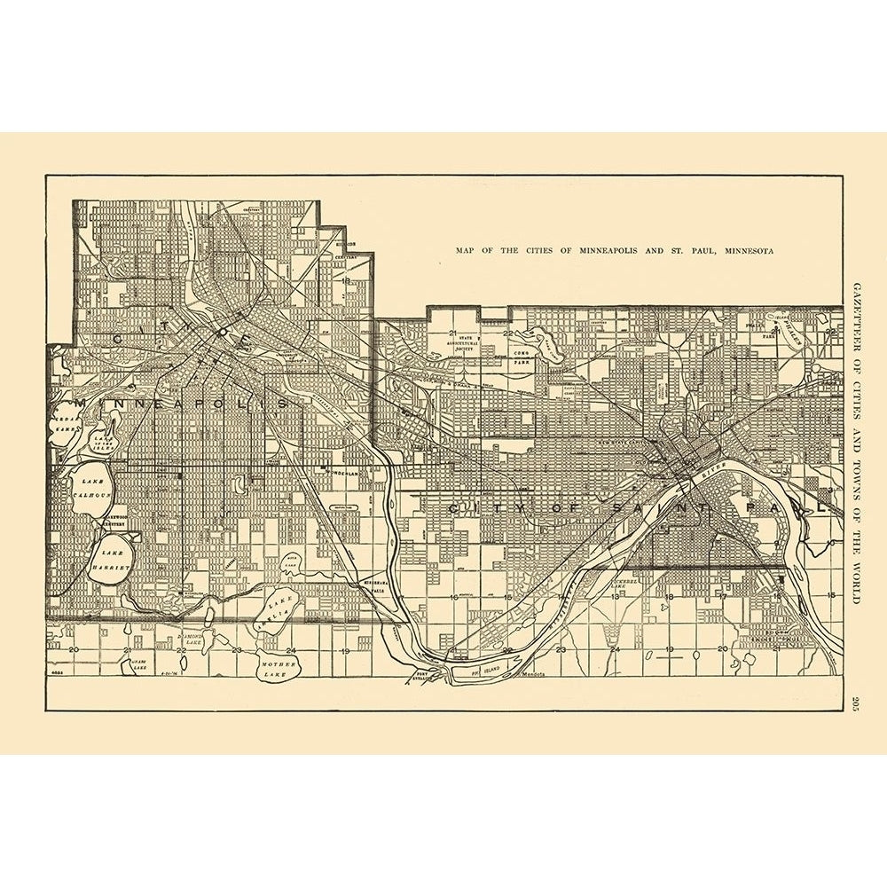 Minneapolis St Paul Minnesota - Reynold 1921 Poster Print by Reynold Reynold MNMI0004 Image 1