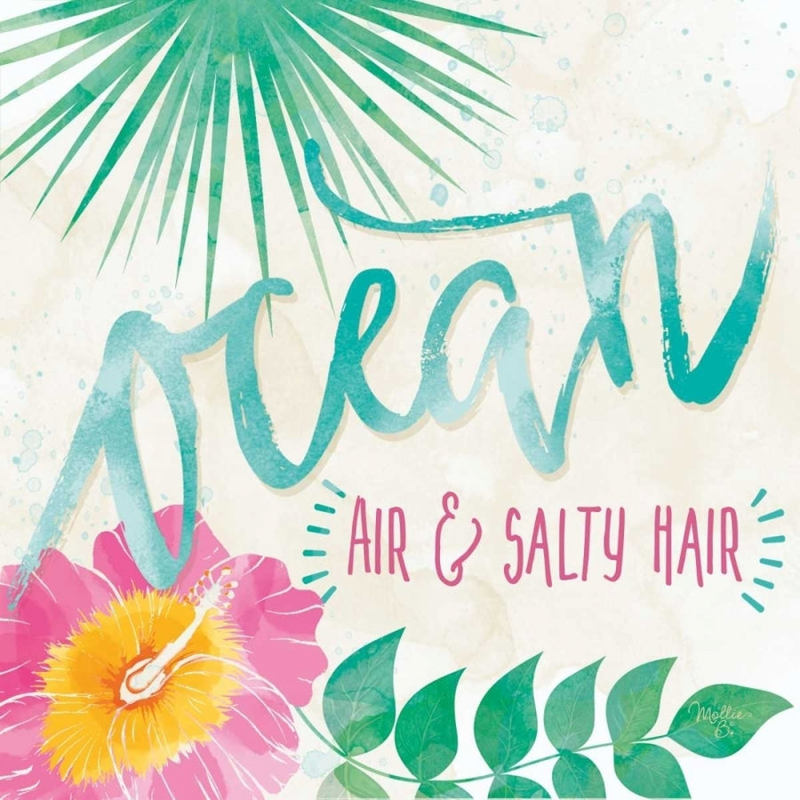 Ocean Air and Salty Hair Poster Print by Mollie B. Mollie B. Image 1