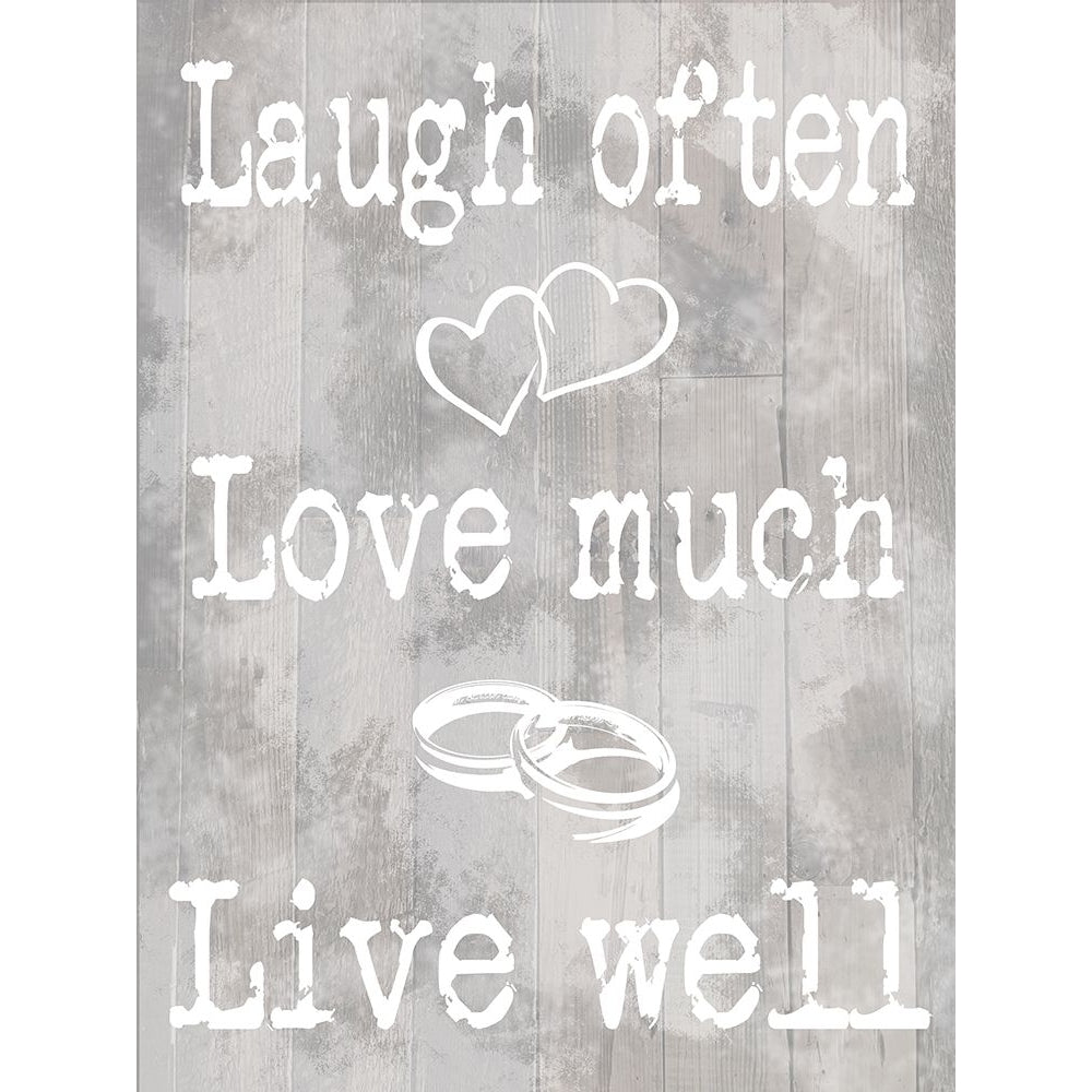 Laugh Love Live Poster Print by Marcus Prime Image 1