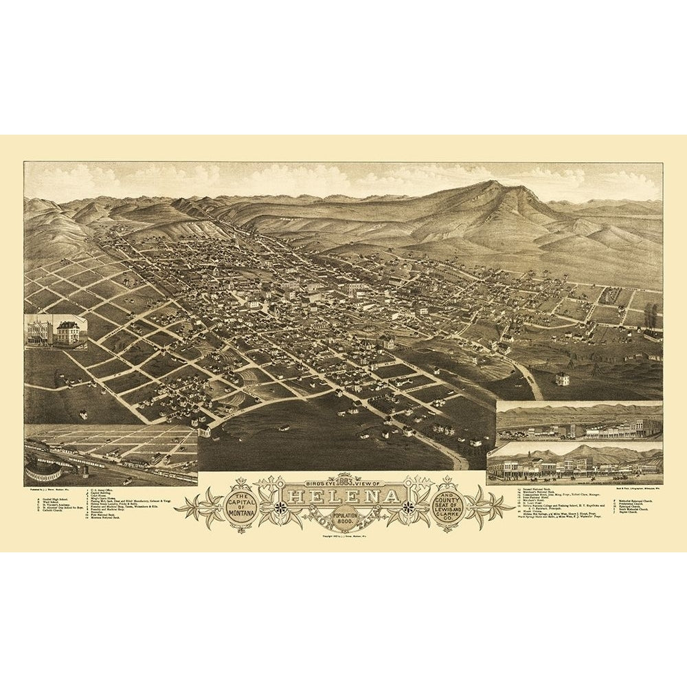 Helena Montana - Stoner 1883 Poster Print by Stoner Stoner MTHE0002 Image 1