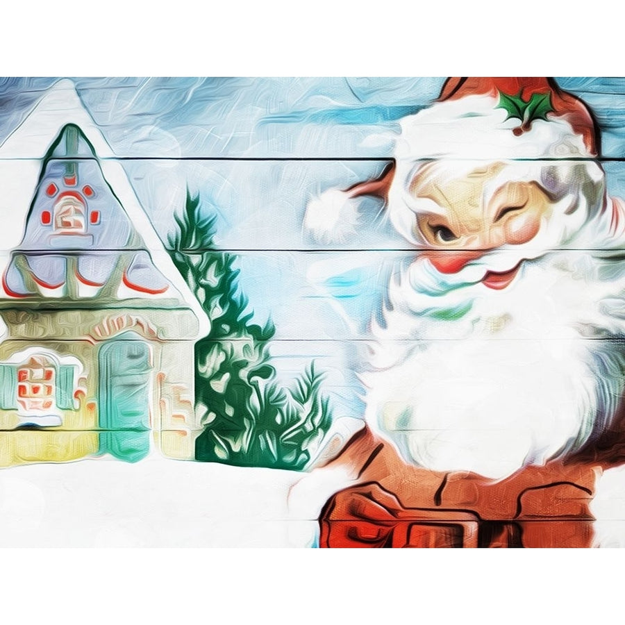 Winking Santa Painted Poster Print by Mlli Villa Image 1