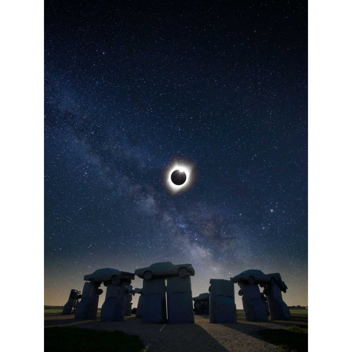 Eclipse at Carhenge Poster Print by Dale ODell Image 1