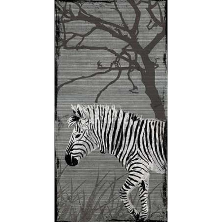 Grey Zebra Poster Print by OnRei Image 1