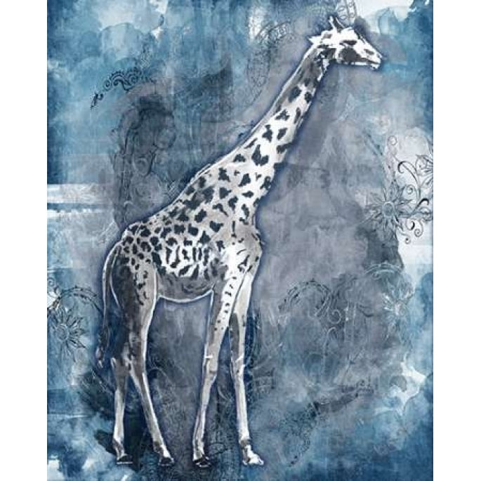 Grey Blue Giraffe Poster Print by OnRei OnRei ONRC097D Image 2