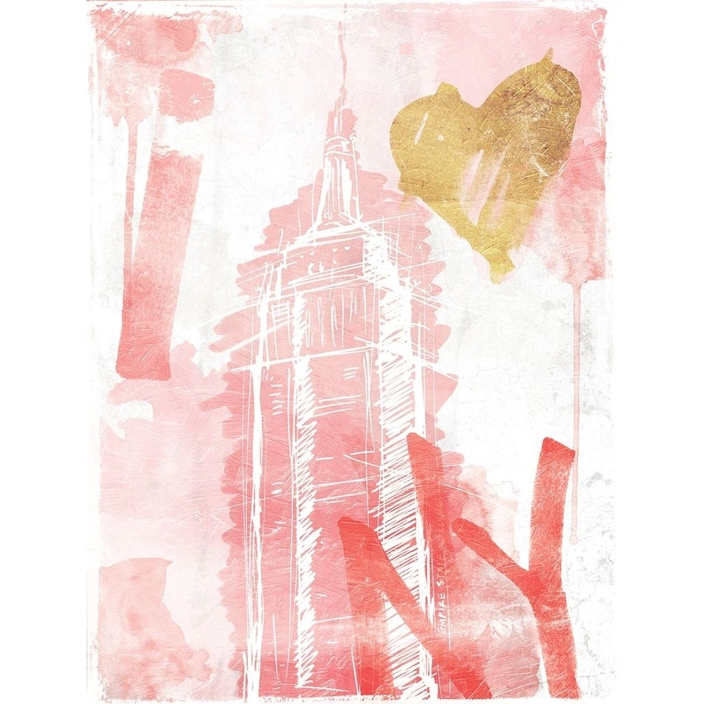 I Love NY Blush Poster Print by OnRei OnRei Image 1