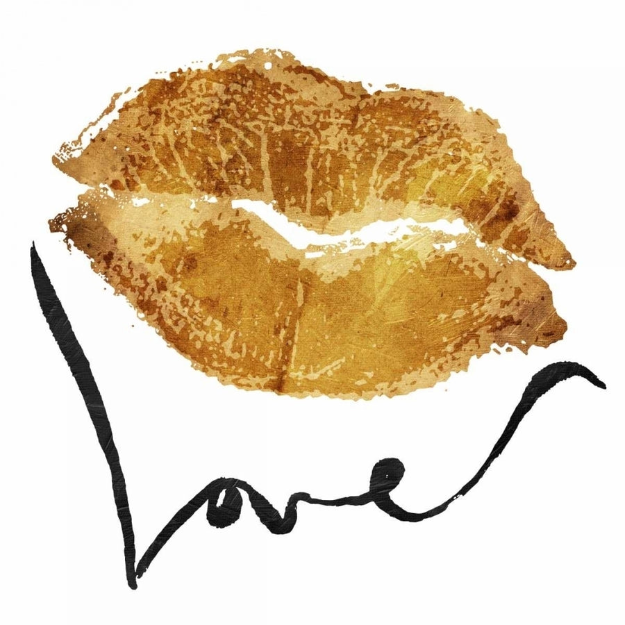 Love Lips Gold Poster Print by OnRei OnRei Image 1