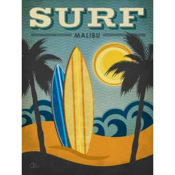 Surf Malibu Poster Print by Renee Pulve Image 1