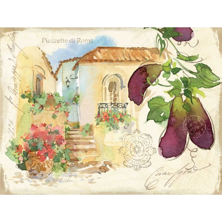 Piazzette Eggplant Poster Print by Julie Paton Image 1