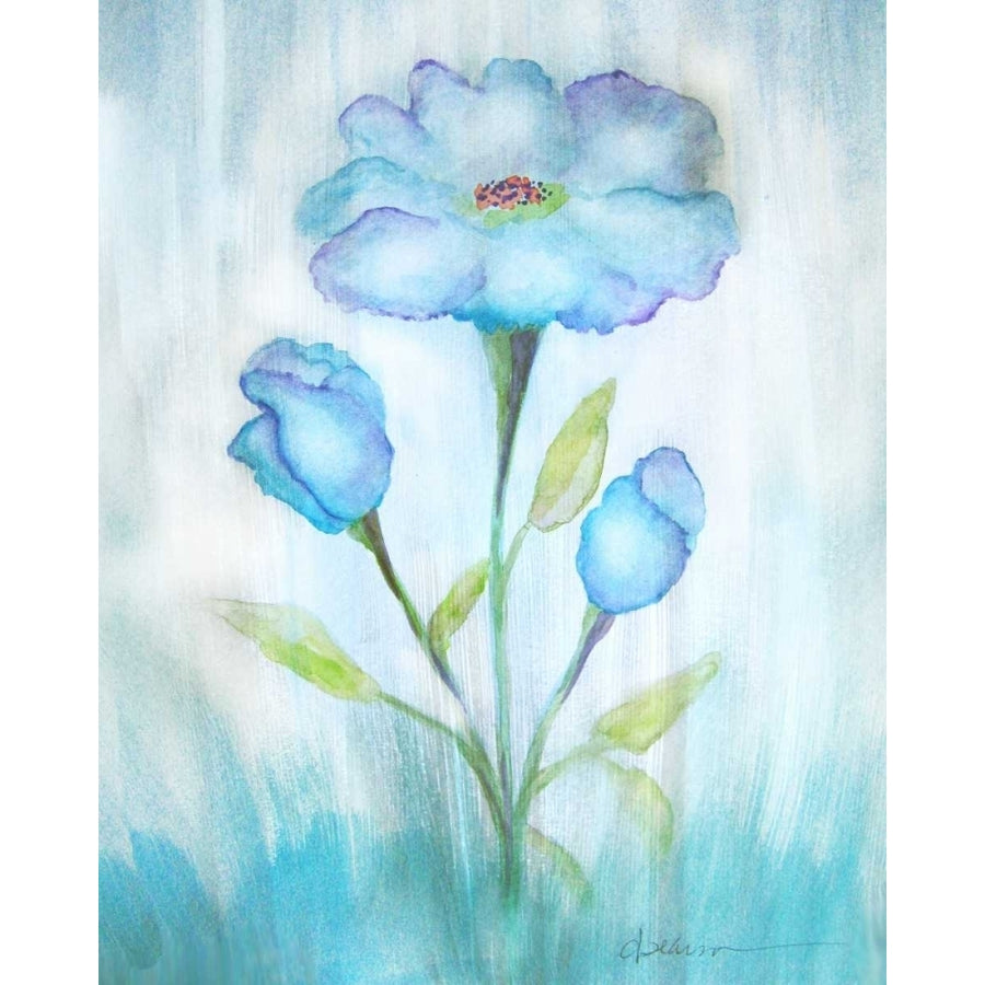 Floral Blue 2 Poster Print by Debbie Pearson Image 1