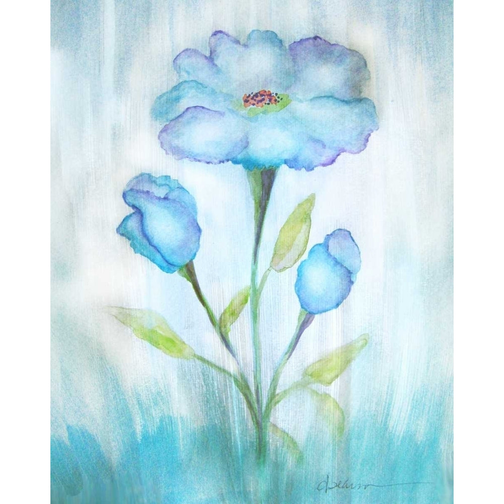 Floral Blue 2 Poster Print by Debbie Pearson Image 2