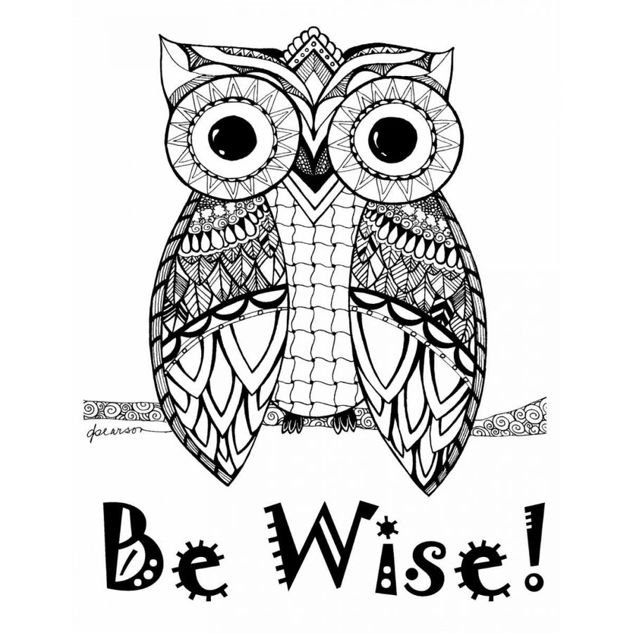 Be Wise Owl Poster Print by Debbie Pearson Image 1