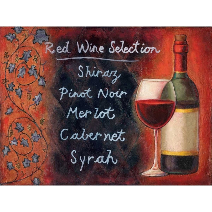 Red Wine Selection Poster Print by Will Rafuse Image 1