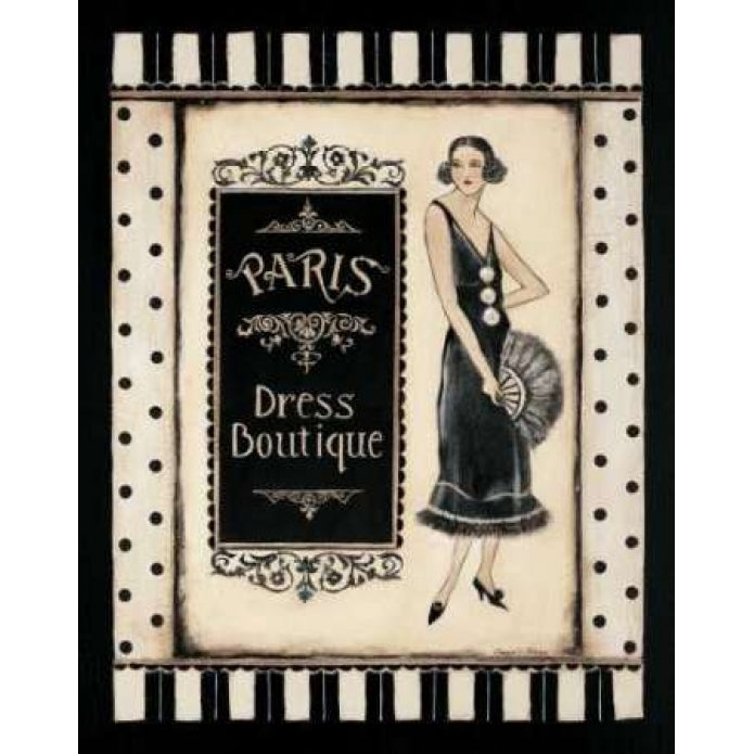 Paris Dress Boutique Poster Print by Kimberly Poloson Image 1