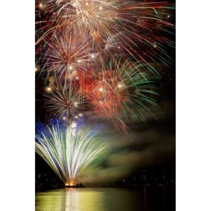 Poulsbo Fireworks III Poster Print by Kathy Mahan Image 1