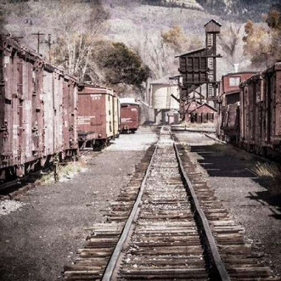 Vintage Train Yard III Poster Print by Kathy Mahan Image 1