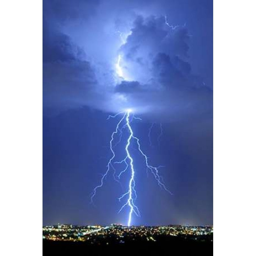 Blue Lightning Poster Print by Douglas Taylor Image 1