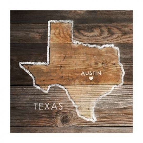 Texas Rustic Map Poster Print by PI Galerie - Item PDXPU082ASMALL Image 1