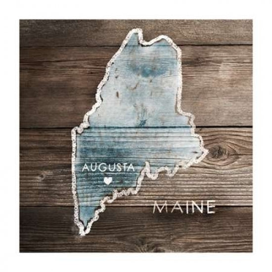 Maine Rustic Map Poster Print by PI Galerie - Item PDXPU085ALARGE Image 2