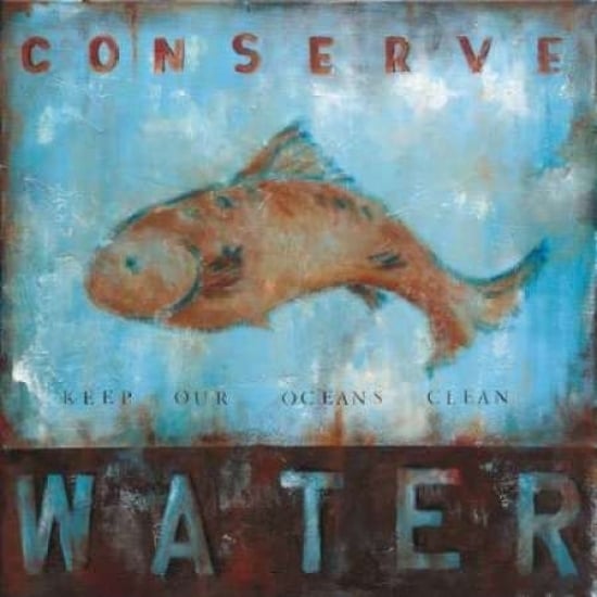 Conserve Water Poster Print by Wani Pasion Image 1