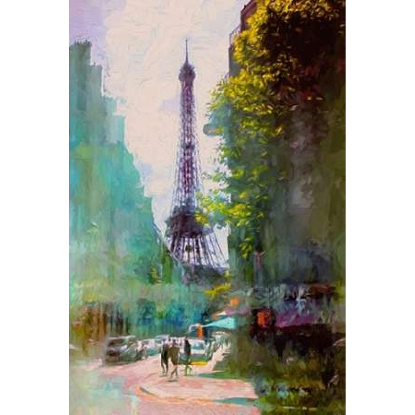 Paris Street Poster Print by John Rivera Image 1