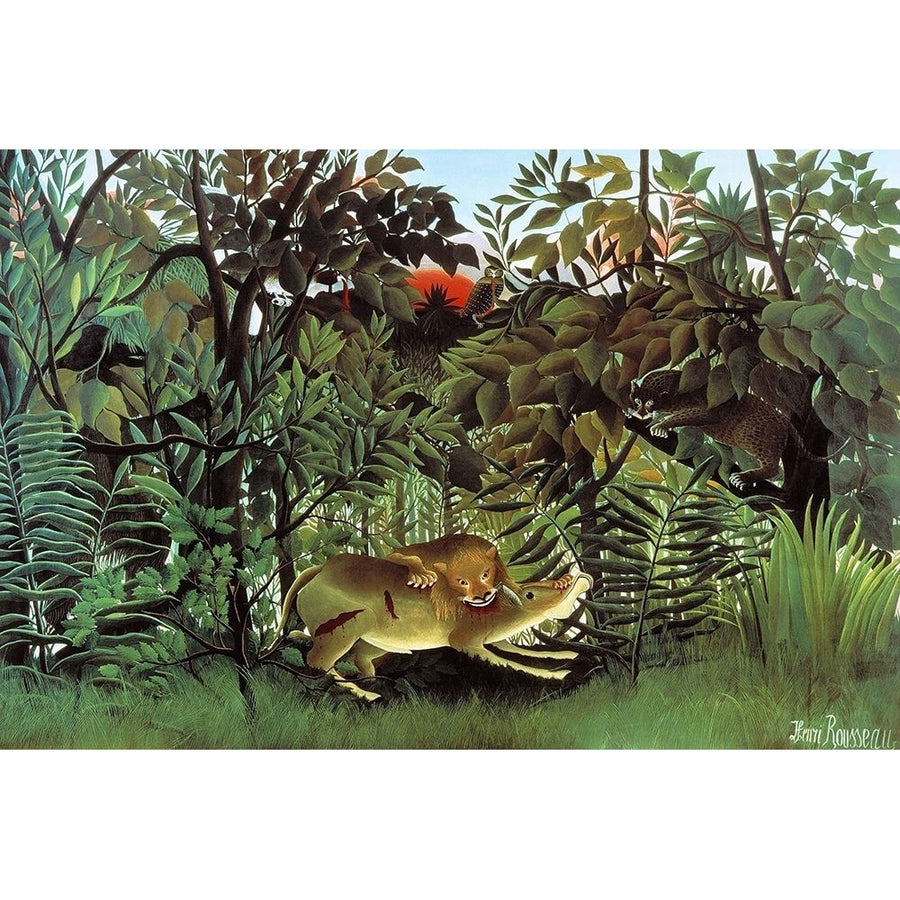 The Hungry Lion Poster Print by Henri Rousseau Image 1