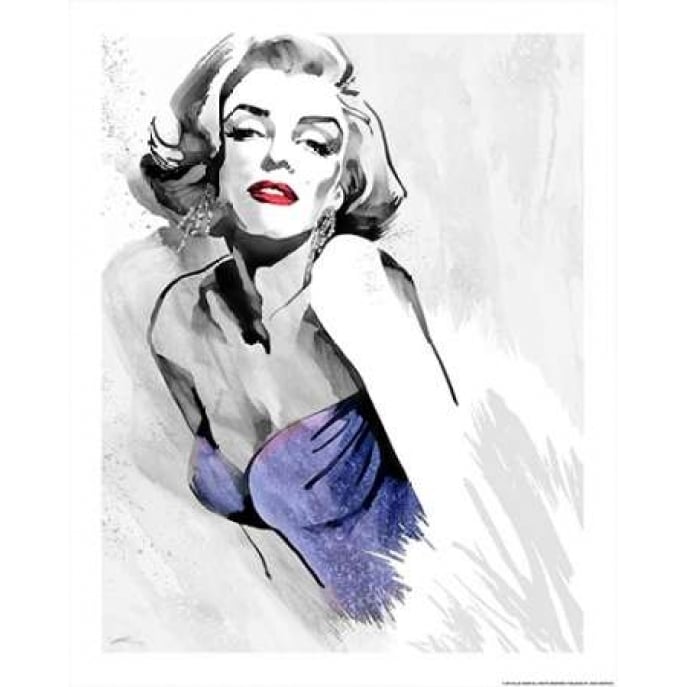 MarilynS Pose In Purple Poster Print by Ellie Rahim Image 2