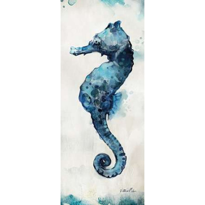 Watercolor Seahorse Panel II Poster Print by Vittorio Milan Image 1