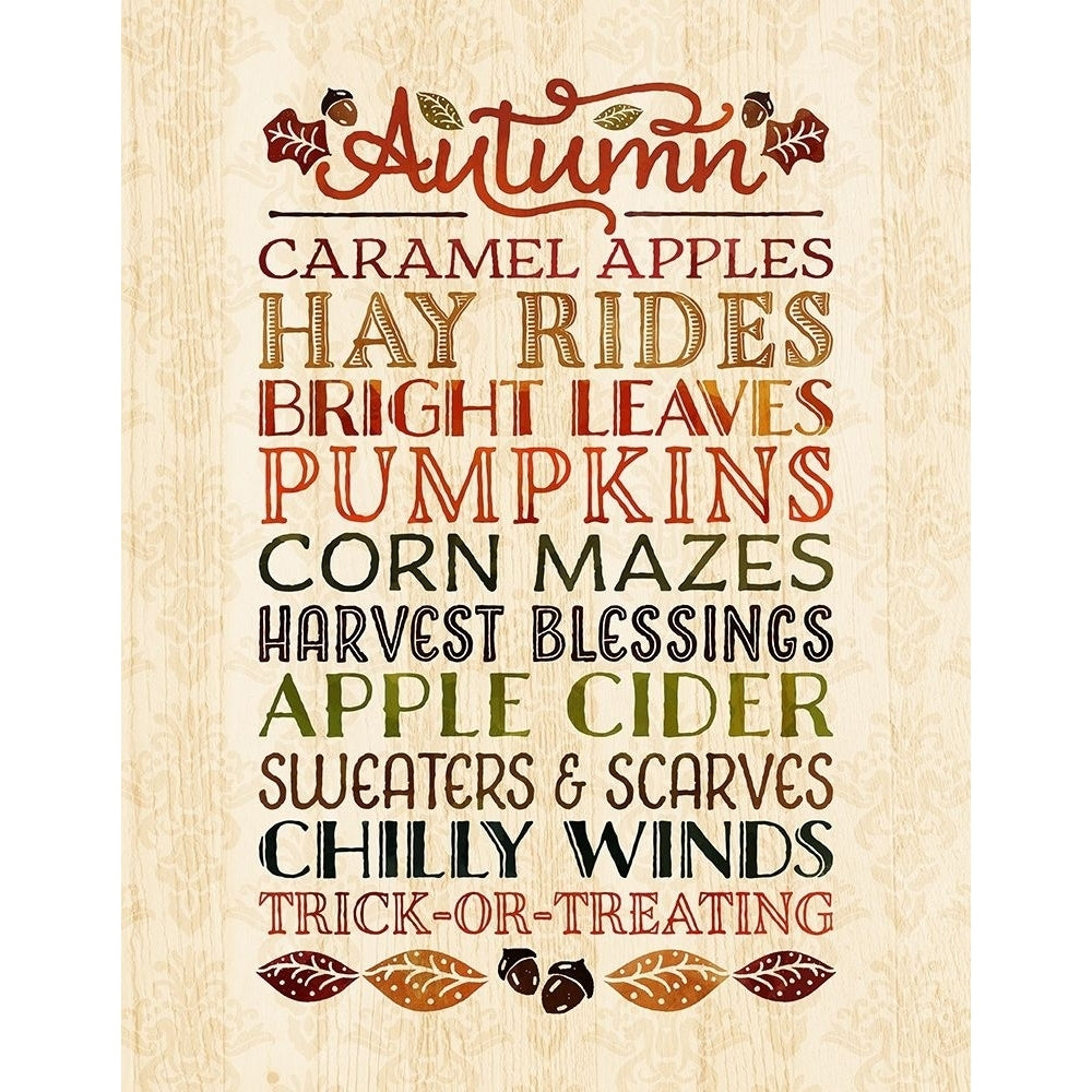 Signs Of Autumn Poster Print by Noonday Designs Image 1