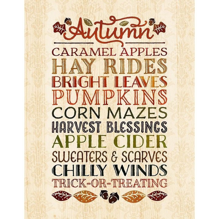 Signs Of Autumn Poster Print by Noonday Designs Image 1