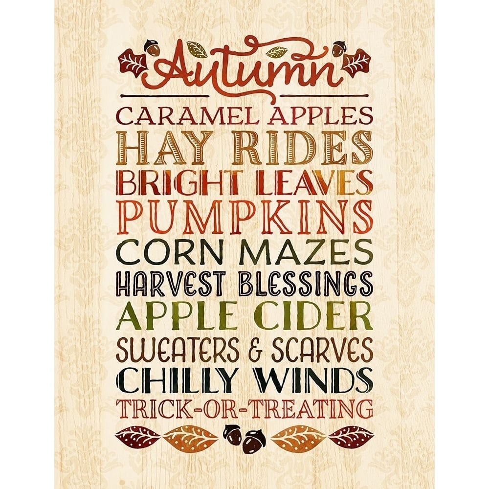 Signs Of Autumn Poster Print by Noonday Designs Image 1