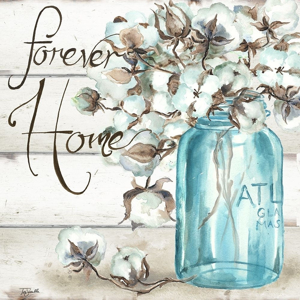 Cotton Boll Mason Jar II Home Poster Print by Tre Sorelle Studios Image 2